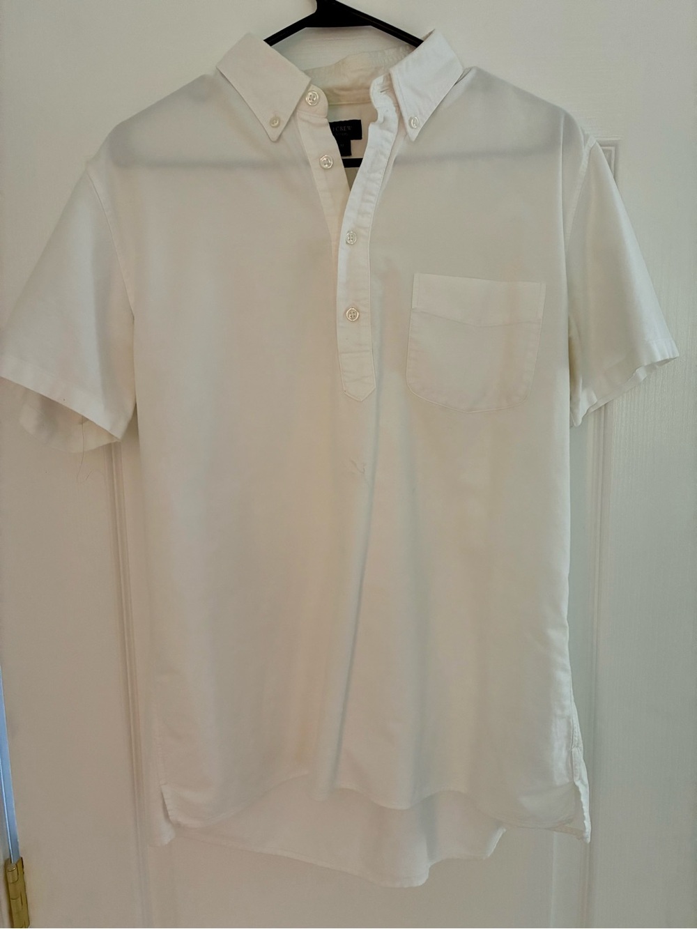 J. Crew White Short-Sleeve Button-Down Shirt